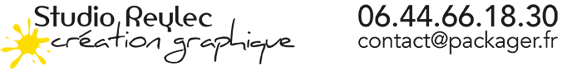 Studio Reylec, création graphique — 06.44.66.18.30 — contact@packager.fr